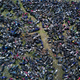 Recycling is big business in China. Above, motorbikes at a recycling center in Jiangsu province.